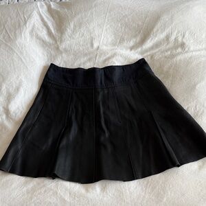 Vince black leather skirt size 0